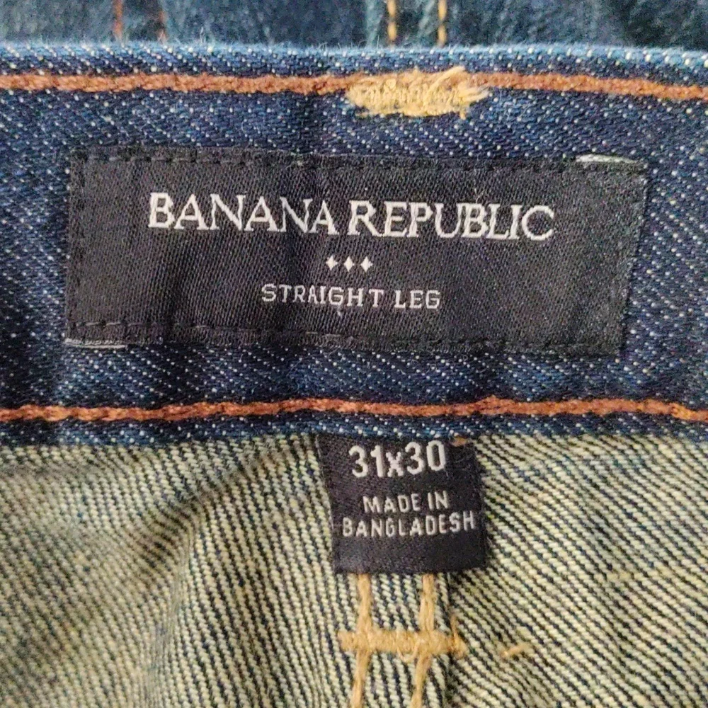 6125 Men's Banana Republic dark wash straight leg jeans 31 X 30